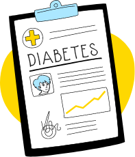 Diabetes clipboard illustration